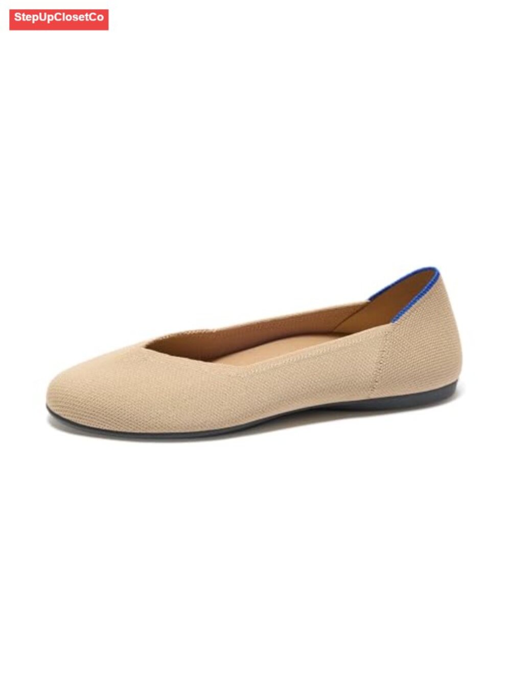 The Daily Ballet Flat Round Toe Knit Machine Washable Comfort Shoe